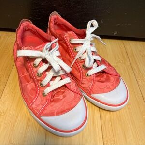 Coach Barrett Women Pink Sneakers Size 8B